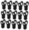 CAXUSD 25pièces Clips à Linge Plastique Pinces Antidérapantes Multifonctions pour Séchage De Vêtements Et Draps Noir