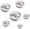 KOMUNJ 6 tapones de goma para lavabo con anillo colgante, 6 tamaños, color blanco
