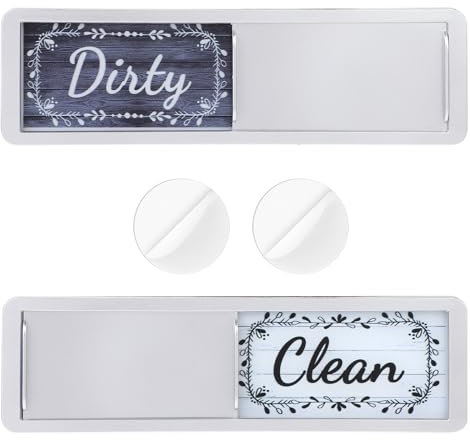 Grevosea Magnet-Schild Geschirrspüler,Sauber/Schmutzig Zeichen, Clean/Dirty Sign,Magnet-Schild für Geschirrspüler,doppelseitiger clean/dirty schild spülmaschinen für Küche Geschirrspüler Kühlschrank