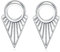 Stfery Ohr Tunnel 6mm, 2 Stk Plug Chirurgenstahl Silber Hohl Dreieck Flesh Tunnel Plug