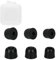 kwmobile 6 Memory Foam Ear Tips for In Ear Headphones - Replacement 4mm-5.5mm Earphone Earbuds - Inner Eartips S/M/L Set - Black