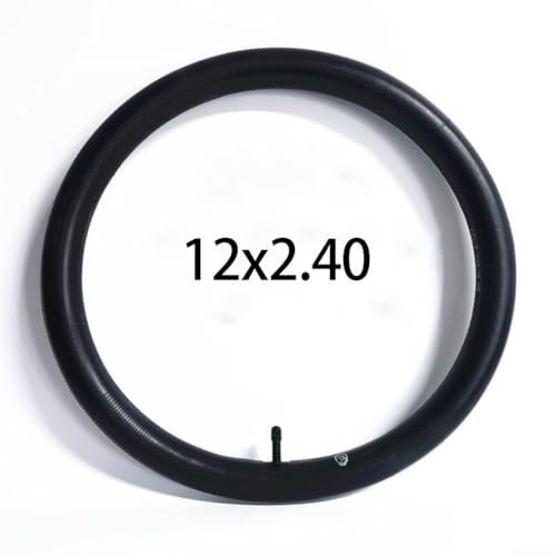 Zoegneer Ersatz-Schlauch für Kinderfahrräder, passend für 12 x 2,40 Räder, leicht und Schwarz (12 x 2,40)