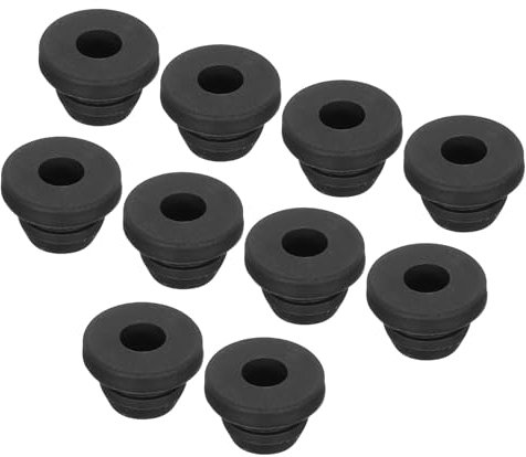 sourcing map 10Pcs Snap Rubber Grommet Plug Mount Dia 7mm ID 4.5mm Narrow Groove Width 2mm Seal Anti-Scratch for Electrical Box Cable Pipes Black