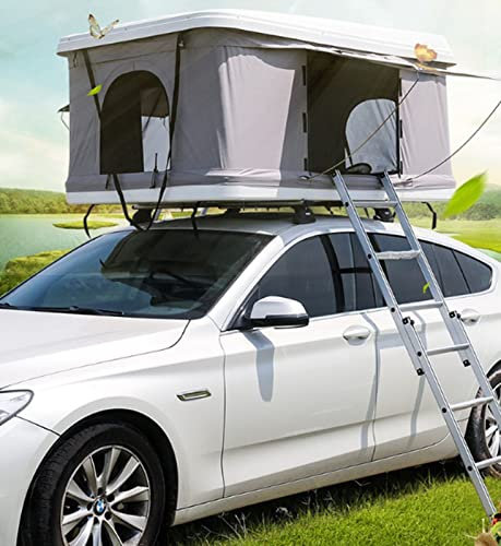 FLNOZAMZ Hydraulisches automatisches Dachzelt für Zwei Personen im Freien, warmes Camping-Autozelt, atmungsaktiv, großer Raum, geeignet für 2 bis 3 Personen, SUV, Geländewagen