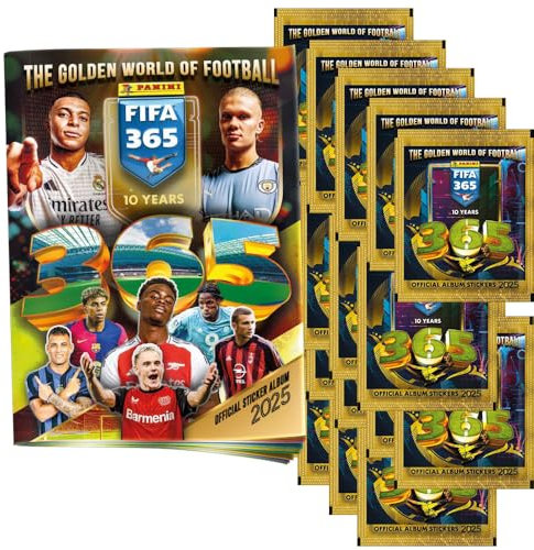 Panini 365-2025 - Sammelsticker - 1 Sammelalbum + 20 Tüten