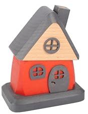 Holzwaren Egermann Erzgebirge - „Räucherhaus Rot/Grau- vereint traditionelle Handwerkskunst und modernes Design – erzeugt eine individuelle Wohlfühlatmosphäre - ca 15 cm hoch - Made in Germany