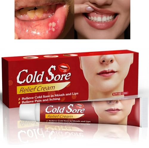 Cold Sore Treatment Cream,Cold Sore Cream for Lips,Mouth Ulcer Treatment for Adults,Cold Sores Treatment,Sore Lips Treatment,Oral Gel Extra Strength,Mouth Sore Treatment,Pain Relief Gel for Lips