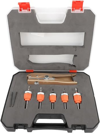 Countersink Drill Bit Set, Countersink Drill Bit, Drill Bit Set, 6PCS Set Countersink Drill Bit Set Multifunctional Adjustable Tapered Drill Bit for Woodworking