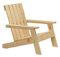 VMG - Outdoor Holz Gartensessel, Garten Lounge Sessel aus massivem Kiefernholz, Bequemen und leicht zu bewegenden Gartenmöbel in Naturholzoptik Farbe - 82x98,4x92,33 cm
