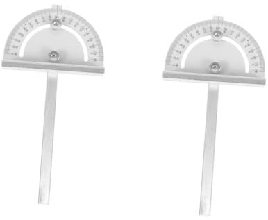 Housoutil 2stücke Tischkreissäge Winkelmesser Goniometer Mit Langem Arm Präzises Winkelmesswerkzeug Aus Stahl Für Holzarbeiten Verstellbare Gehrungslehre Lösung Für Diy-projekte