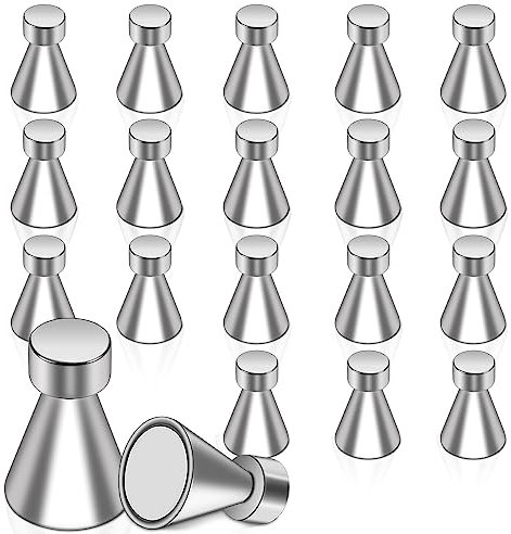 20 Stück Neodym Magnete Extra Stark Mini Magnetenn, Quadrat am Boden, Magnete für Magnettafel, Starke Magneten für Kühlschrank, Stecktafel, Pinnwand, Kegelmagnete, Whiteboard