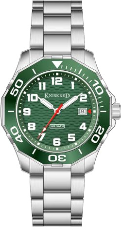 KNISKRED Reloj Deportivo Hombre con Esfera de Fácil Lectura y Correa de Acero Inoxidable o Silicona, Resistente al Agua