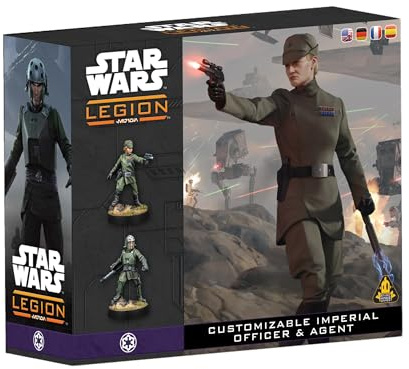 Asmodee, Star Wars: Legion – Cust. Imperial Officer & Agent, Tabletop | Erweiterung, Taktisches Miniaturspiel für 2 Spieler, 120-180 Minuten, Strategiespiel ab 14 Jahren, Mehrsprachig