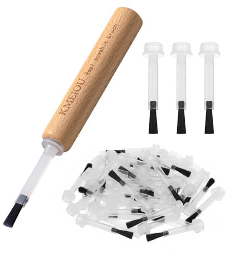 ZORVYN Lot de 101 pièces, Mini brosses jetables portables, pinceaux à vernis à ongles, nail art et ongles, transparents, 1 manche