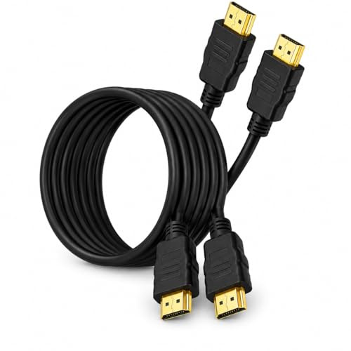 wowtravel High Speed HDMI to HDMI Cable 1.5m 2 Pack, 4K 60Hz HDMI A Male to A Male Lead with 24K Gold Plated Connectors, ARC Ethernet 3D UHD for TV Monitor Projector Gaming Console (2 pack)