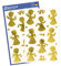 AVERY Zweckform 32 Aufkleber Weihnachten goldene Engel Sterne Motive (Made in Germany, Weihnachtssticker Goldeffekt, selbstklebende Weihnachtsdeko für Karten, Geschenke) 2 Bogen/je 16 Sticker, 52393