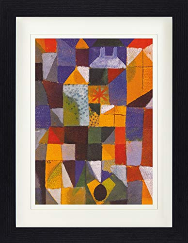 1art1 Paul Klee Poster Städtische Komposition Mit Gelben Fenstern, 1919 Gerahmtes Bild Mit Edlem Passepartout | Wand-Bilder | Im Bilderrahmen 40x30 cm