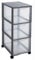 SUNDIS Orgamix, schubladenbox aus Kunststoff mit Rädern, 3 große transparente Schubladen im A4-Format, Höhe 63,5 cm, leicht zu verschieben, ideal für Büro, Unterricht, Unterlagen