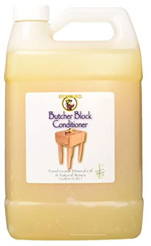 HOWARD Butcher Block Conditioner BBC128 for use on Butcher Blocks, Bread Boards, Chopping Boards and Wooden Kitchen Tools 3.784ltr