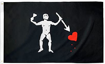 AZ FLAG - Flagge Pirat Edward Thatch - 150x90 cm - Piraten Totenkopf Fahne 100% Polyester mit Messing-Ösen - 110g