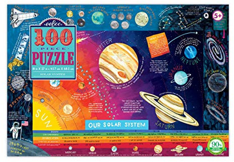 eeBoo Puzzle mit Sonnensystem, 100 Teilen