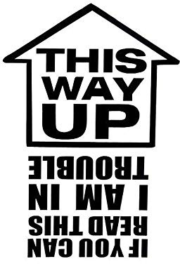 This Way Up If You Can Read This I'm In Trouble Fun Window JDM Sticker 15CMx10CM - Black