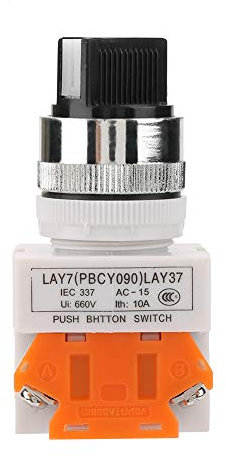 Interrupteurs rotatif Commutateur rotatif à verrouillage automatique Sélecteur maintenu 2 position Poignée courte LAY37-11X / 21