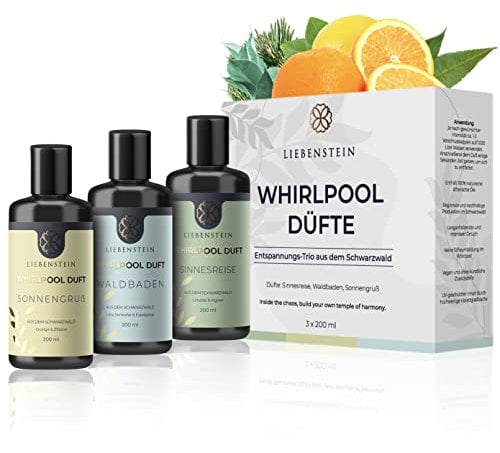 Liebenstein - Whirlpool Duft Set Entspannungs-Trio [3x200ml Whirlpool Duftzusatz] 100% naturreine Inhaltsstoffe - regional und nachhaltig produziert - Dein Whirlpool Badezusatz