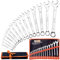 VORX BOLTWORK Spanner Set 15 Pc 6 to 17, 19, 22, 24mm Forged Metric CRV Steel Combination Open & Ring End, Heavy Storage Wallet, 1% of Sale Value Will be Donated to Children's Hospital, Sheffield