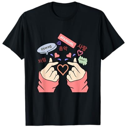 Saranghae, Koreanischer Schrift, Kpop Finger Herz T-Shirt