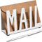 Mail Halter Metall Brief Sortierer Tabletop Mail Ausgeschnitten Organizer Mail Brief Dokumenten Ständer mit Brief Öffner für Desktop Haus Büro Schule (Weiß Reguläres Skript)