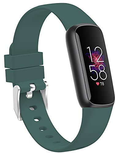 TopPerfekt Armbänder Kompatibel mit Fitbit Luxe, Damen Herren Große Kleine Größe Weiches Silikon Ersatz Sport Armband Dünn Strap Zubehör für Fitbit Luxe Fitness und Wellness Tracker in 2021