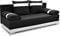 bonni Schlafsofa Orlean Plus, Sofa mit Bettkasten und Schlaffunktionn, Klappsofa, Schlafcouch, Bettsofa, Couch vom Hersteller,Couch, Couchgarnitur, Sofagarnitur (Schwarz/Weiß)