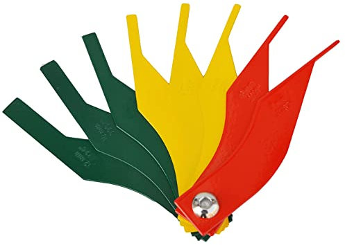 JRangelp 8 in 1 Car Brake Lining Thickness Gauge Automotive Brake Pad Measure Ruler Tool Car Maintenance Tool Feeler Gauge Tester