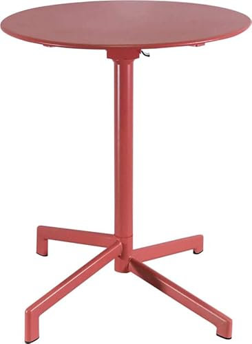 Gartentisch Vega aus Stahl, Durchmesser 60 x 74 cm, Rot