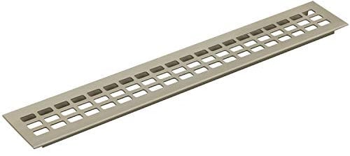 Vasalat Luftgitter 600x100,AL TitanEReffekt Griglia di Ventilazione, Argento Effetto Acciaio Inox, 600 x 100 mm