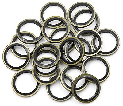 A ABSOPRO 20pz Alluminio Lega Veicolo Olio Sicurezza Rondelle 16mm ID. 22mm OD.