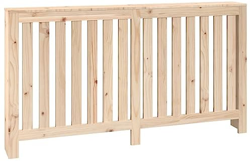 vidaXL Heizkörperverkleidung Lamellen-Design Heizungsabdeckung Heizungsverkleidung Heizung Abdeckung Heizkörper 153x19x84cm Massivholz Kiefer