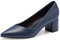 GENSHUO Escarpins Confort Femme - Talon 6cm/2.4in, PU de Haute Qualité, Conçus pour Pieds Sensibles et Larges, Classiques et Polyvalents, Bleu Marine,40.5 EU