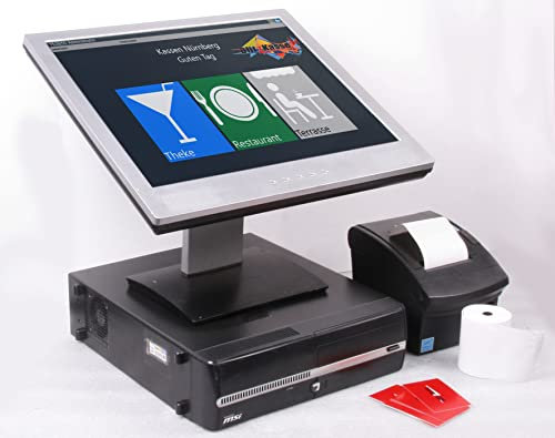 Restaurant Kassensystem 19 mit Tischverwaltung bis 75 Tische – Gastro POS Kasse für Cafe, Restaurant & Bar – Touchscreen, Bondrucker – ohne Abo – TSE-konform – BLITZKASSE