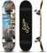 Sefulim 78,9 x 20,3 cm komplettes Skateboard, 7-lagig, kanadischer Ahorn, Doppel-Kick-Deck-Skateboard für Jungen, Mädchen, Teenager, Erwachsene, Anfänger
