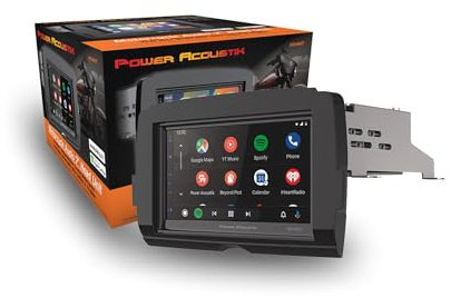 Power Acoustik HD-14KIT, Radio de Repuesto para Harley Davidson 7 Pulgadas Apple CarPlay Android para Moto de Turismo 2014+, Ajuste, estéreo, con módulo de Control de Pulgar