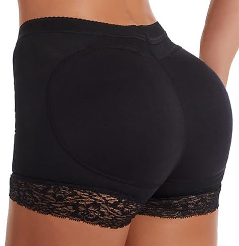 Damen Butt Lifter HöSchen HüFte, Unterhose Hip Enhancer Shapewear, HüFte Push Up Slip Po Heber, Damen Butt Lifter Po Push Up (DE/NL/SE/PL, Alphanumerisch, L, Regular, Regular, Schwarz)