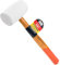WEDO Mazo de goma,24oz/680 gramos,Martillo Mazo de Goma Blanco,Largo 331mm,Mazas en Goma Profesional anti vibraciones,Mazo de caucho mango de madera