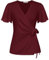 Blouse d'Été Femme Encolure V Cache-Cœur à Manches Courtes Top Femme Grande Taille Chic et Élégant XXL Bordeaux