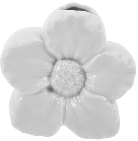 OSALADI Blumenpflanzer Knospenvasen Hochzeit Balkon Pflanzer Vasen Für Wohnkultur Blumentöpfe Tulpenvase Kreativer Blumentopf Personalisierte Vase Container Leichter Luxus Weiß Keramik