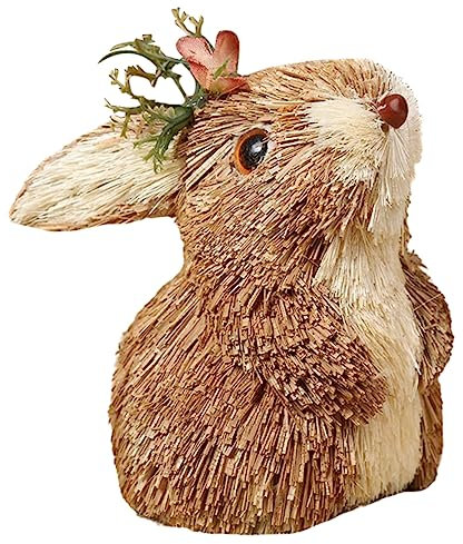 IMIKEYA Häschenverzierung Desktop-harzdekoration Kaninchen-Desktop-Dekoration Cartoon-kaninchenfiguren Harz-Hasen-Ornamente Desktop-hase-Figur Spielzeug Gras Tischdekoration Wagen