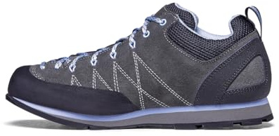 SCARPA Women's Crux Lightweight Suede Leather Approach Shoes for Hiking & Walking - Shark/Lavender - 8.5-9