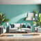 K&L Wall Art Pintura de pared mate para interiores, color verde, protección de pared, 2,5 litros, verde menta, aguamarina