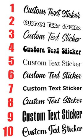 Personalised Car Stickers Custom Text Decal Name Sticker Van Truck Caravan Window Bumper Decals Shop Window Lettering Display Decoration Vinyl Graphics